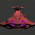 Pink Futuristic Sci Fi Model Structure With Detailed Design And Shiny Surface