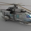 U.S. Navy Military Helicopter With Gray Body And Rotor System Design