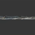 Detailed 3D Terrain Model Featuring Mountainous Landforms Rock Formations Water Elements And Natural Textures