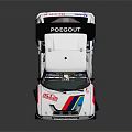 Kartcout Rally Race Car With Colorful Stripes Number 17 And Aerodynamic Design