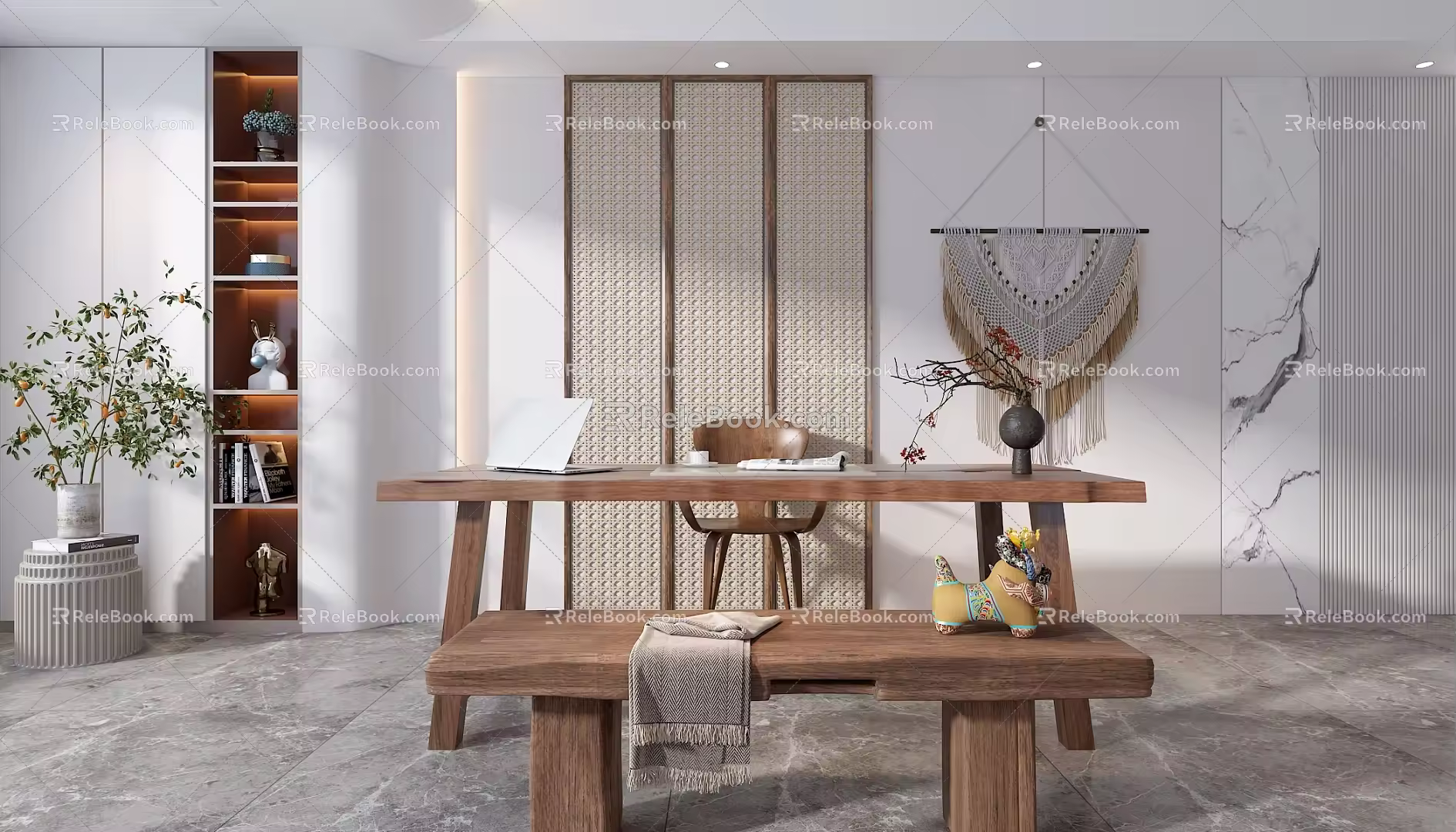 Modern study 3d model