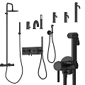 Modern Bathroom Faucet And Shower Fixtures With Chrome Metal Finish And Different Styles