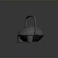 Textured Gray Teapot Set With Matching Cups And Serving Tray 3d model