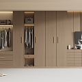 Modern Wardrobe Modern Light Luxury Wardrobe Modern Bedroom Wardrobe Cloakroom Wardrobe Finished Wardrobe 3d model