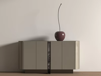 Aston Modern Entrance Cabinet Side Cabinet Side Cabinet Bucket Cabinet Apple Decoration Ornaments Wood Stone 3d model