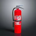 Building Safety Equipment Red Fire Extinguisher With Instructional Labels For Emergencies