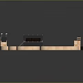 Cartoon Skate Park Scene With Wooden Ramps Platforms And Black Surface