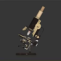 Vintage Brass Desktop Microscope with Classic Design Adjustable Knobs for Home Study Decor