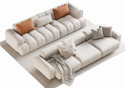 Double sofa Multi-person sofa Corner sofa 3d model