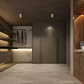 Modern Hotel Room With Wooden Elements Large Windows And Cozy Seating Area