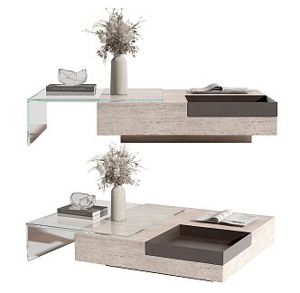 Modern coffee table coffee table combination 3d model