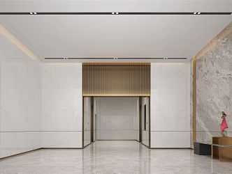 Modern Hall First Floor Lobby 3d model