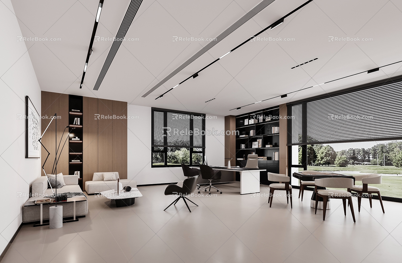 Modern Office Manager Room 3d model