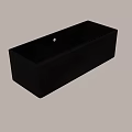 Sleek Gray Bathroom Bathtub With Smooth Surface Drainage And Mounting Holes
