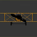 Yellow Biplane Model With Black Crosses On Wings And Propeller