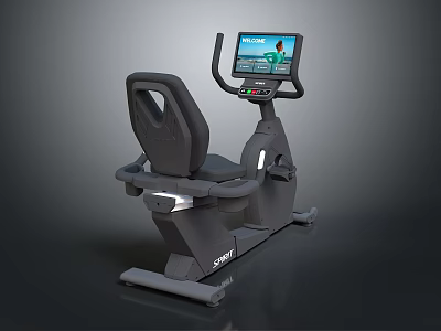 Modern Stationary Exercise Bike With Digital Display Screen For Home Gym Fitness Workouts 3d model