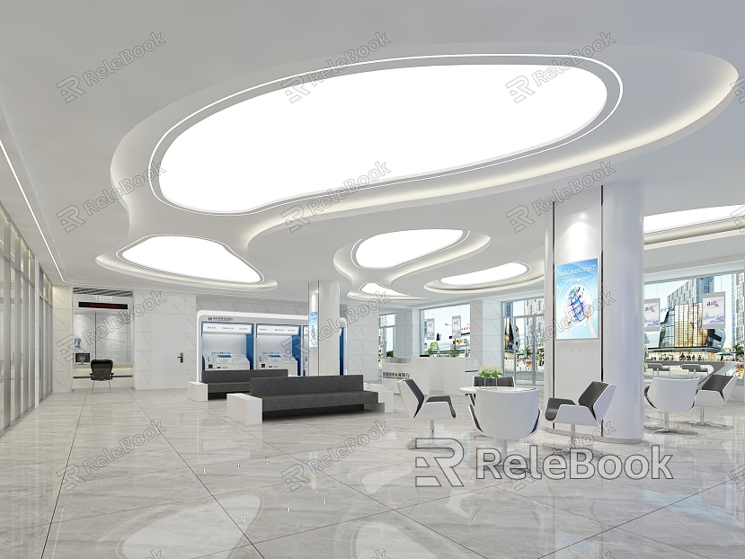 Modern Bank Lobby model