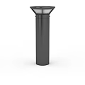 Sleek Black Cylindrical Outdoor Light with Modern Minimalist Decorative Design for Garden