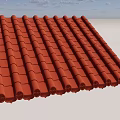 Parametric roof tile stretch without deformation 3d model