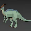 Low Poly 3D Reptile Dinosaur Models With Various Sizes Group