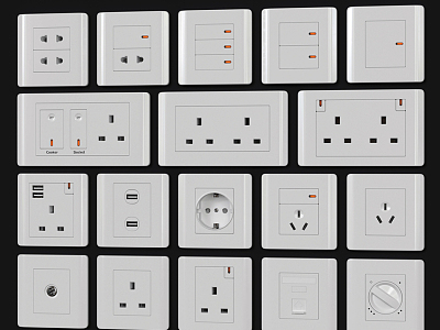 Modern socket outlet switch model