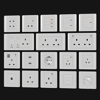 Modern socket outlet switch 3d model