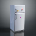 White Upright Refrigerator Freezer With Double Door And Sleek Modern Design For Home Kitchen
