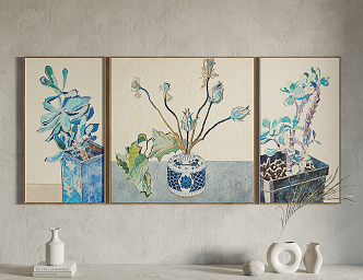 Modern Plant Painting Hanging Painting Decorative Painting 3d model