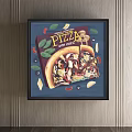 Vibrant Homemade Pizza With Cheese Packaging Artwork And Decorative Elements