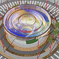 Rotating Colored Scales Corridor Gazebo 3d model