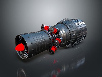 modern engine jet engine jet engine 3d model