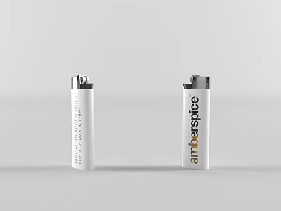 Two White Lighters With Simple Design For Everyday Life Supplies 3d model