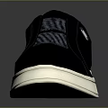 Everyday Black Casual Slip On Shoes With Mesh Upper And White Sole Design