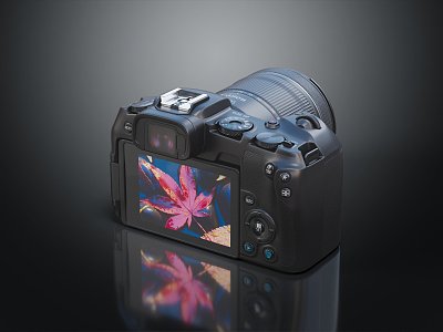 modern camera slr lens slr camera 3d model