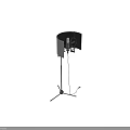 Professional Headphone Speaker System With RODE Microphone Stand And Pop Filter 3d model