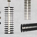 Modern Geometric Layered Chandeliers With Black White Brown Color Options And Designs