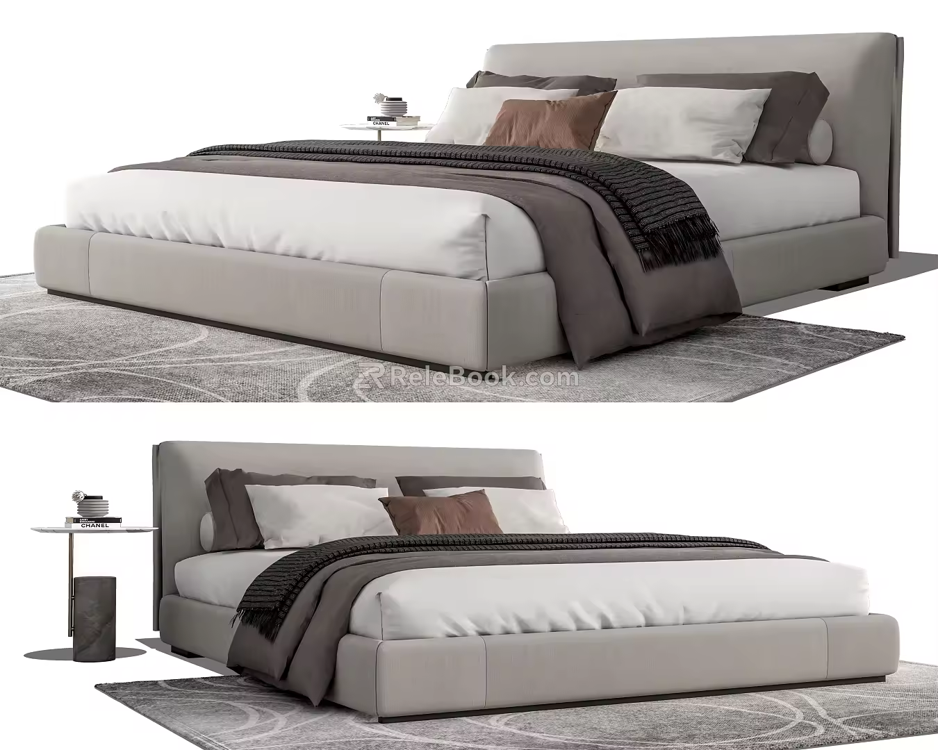 Modern Double Bed 3d model