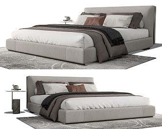 Modern Double Bed 3d model