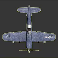 Space Themed Blue Propeller Aircraft Model With Star Stripes Design And Number 15