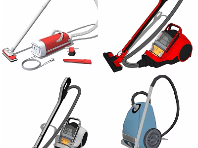 Household Electric Vacuum Cleaners With Various Colors And Designs For Home Use 3d model