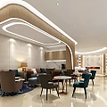 Elegant Modern Beauty Hair Salon Interior With Waiting Area Sofas Chairs Tables And Bright Lighting