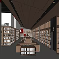 modern library 3d model