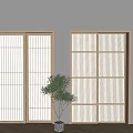 sliding door sliding door grid sliding door grid sliding door partition door grille sliding door 3d model