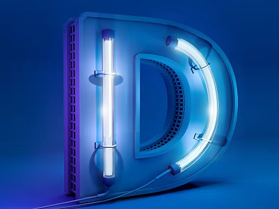 Modern Unique shaped Floor Lamp With LED Light And Creative Geometric Structure 3d model
