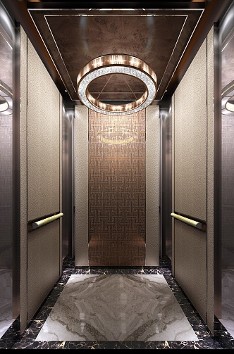 Modern elevator car 3d model