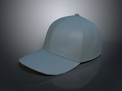White Baseball Cap as Essential Daily Life Accessory with Simple Design and Comfort 3d model