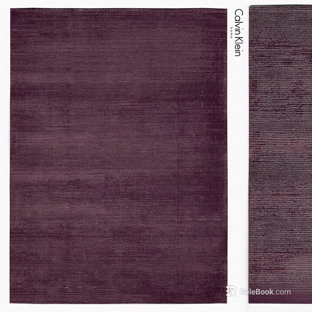 High Quality Square Rug with Plum Purple and Textured Design for Living Room Decoration 3d model 
