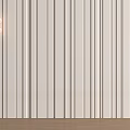 Vertical Striped Light Beige Panel Background Wall With Modern Double Bulb Wall Lamp