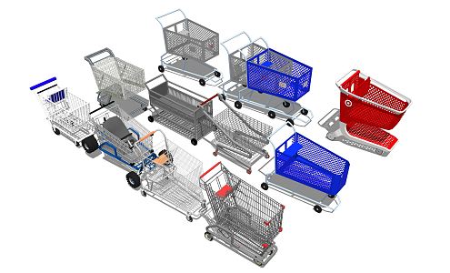 Modern Shopping Cart 3d model