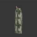 Elegant Spaghetti Strap Long Dress With Pink Top And Green Leaf Print
